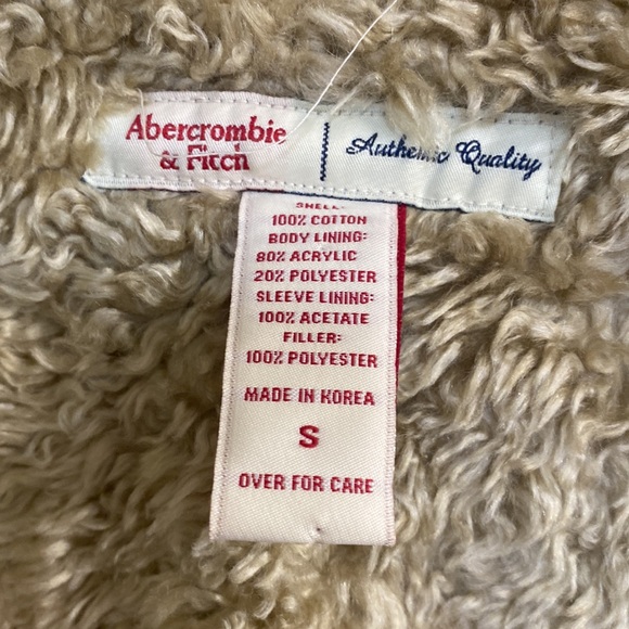 VTG Abercrombie & Fitch Corduroy Sherpa Lined Coat Size S - Picture 3 of 9